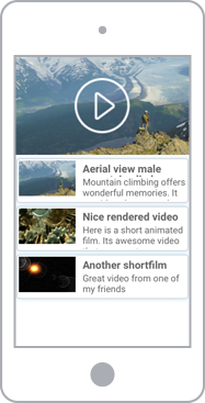 Mobile-friendly music and video player