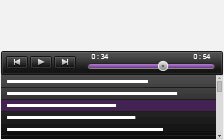 html5 audio player background color