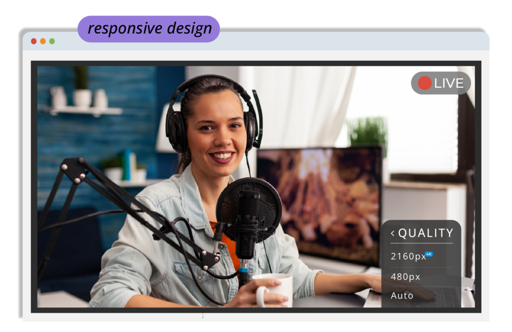 Live Stream Studio with Responsive Design and 4K Quality